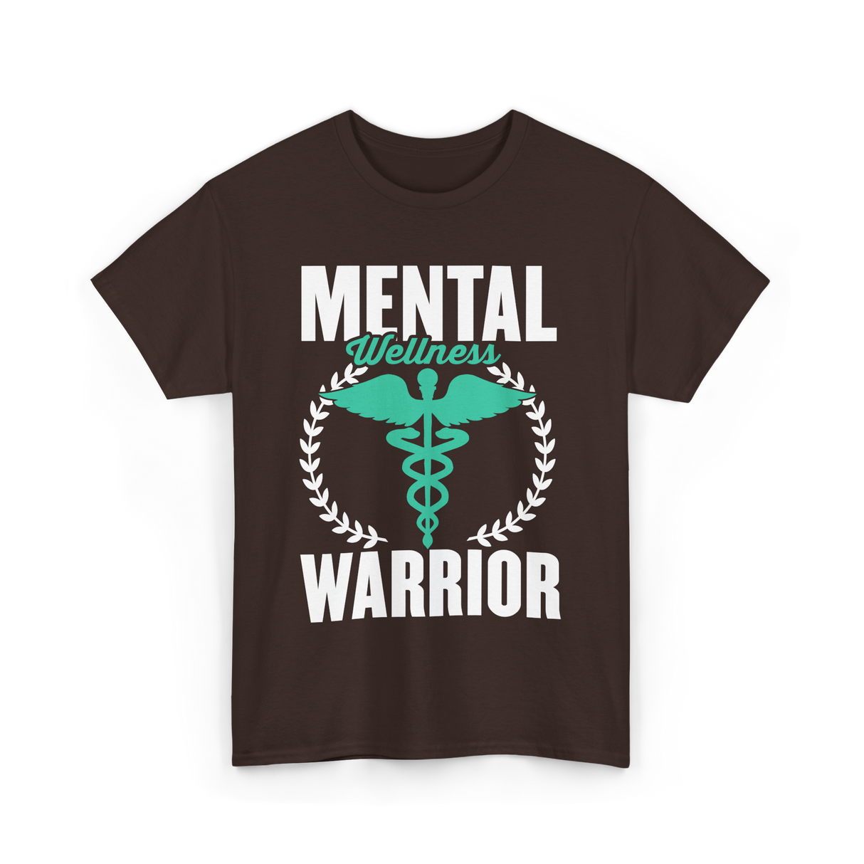 Mental Wellness Warrior Health T-Shirt - Dark Chocolate