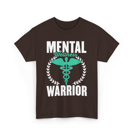 Mental Wellness Warrior Health T-Shirt - Dark Chocolate