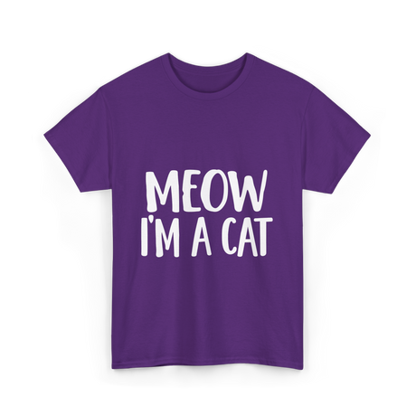 Meow I'm A Cat T-Shirt - Purple