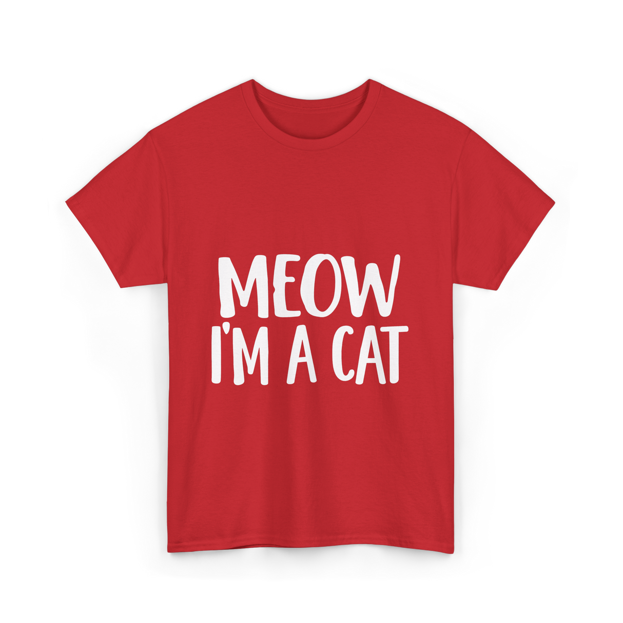 Meow I'm A Cat T-Shirt - Red