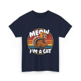 Meow I'm a Cat Turkey T-Shirt - Navy