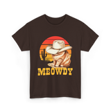 Meowdy Cat Cowboy Cat T-Shirt - Dark Chocolate