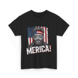 Merica American Flag Patriotism T-Shirt - Black