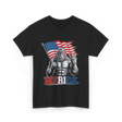 Merica Bigfoot Patriotic USA T-Shirt - Black