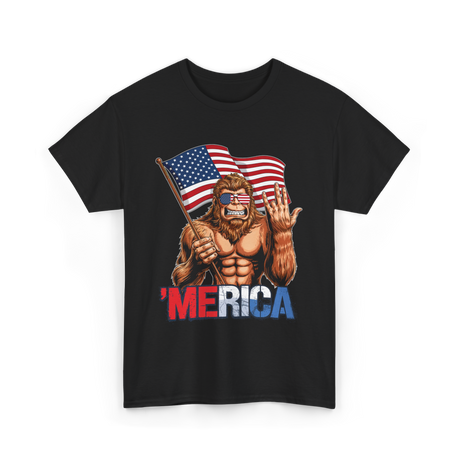 'Merica Bigfoot T-Shirt - Black