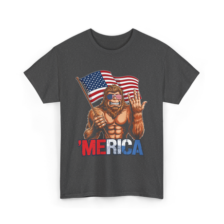 'Merica Bigfoot T-Shirt - Dark Heather