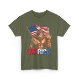 'Merica Bigfoot T-Shirt - Military Green