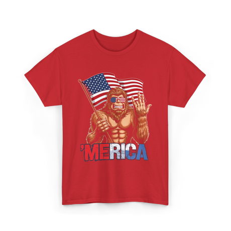 'Merica Bigfoot T-Shirt - Red