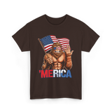 'Merica Bigfoot T-Shirt - Dark Chocolate