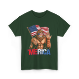 'Merica Bigfoot T-Shirt - Forest Green