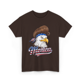 Merica Eagle USA Freedom T-Shirt - Dark Chocolate