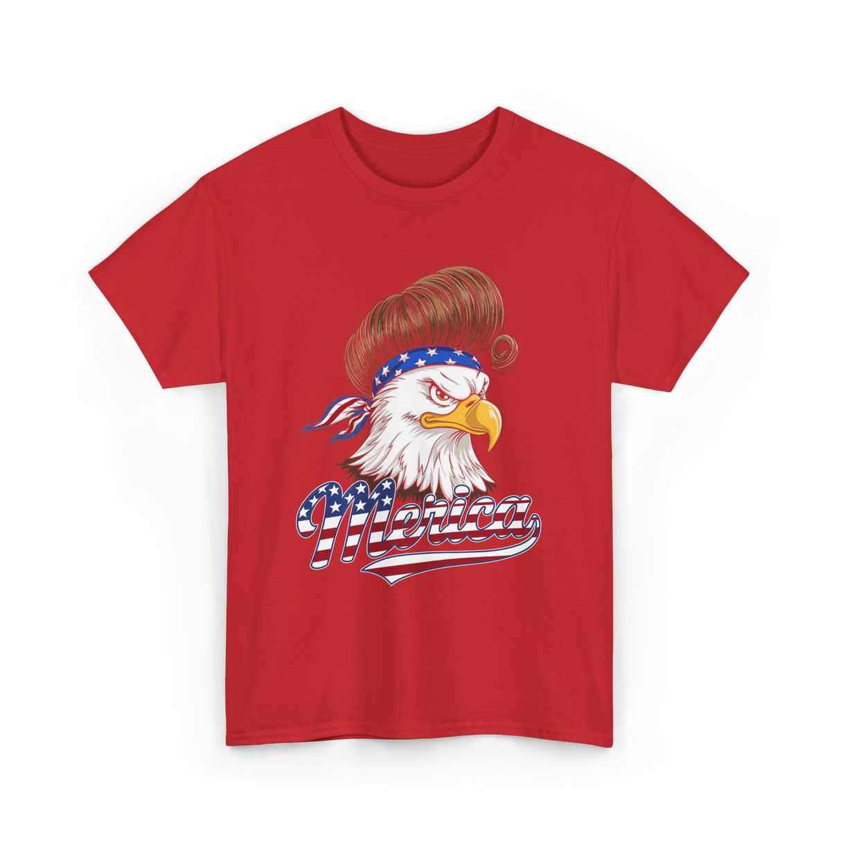 Merica Eagle USA Freedom T-Shirt - Red