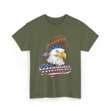 Merica Eagle USA Freedom T-Shirt - Military Green