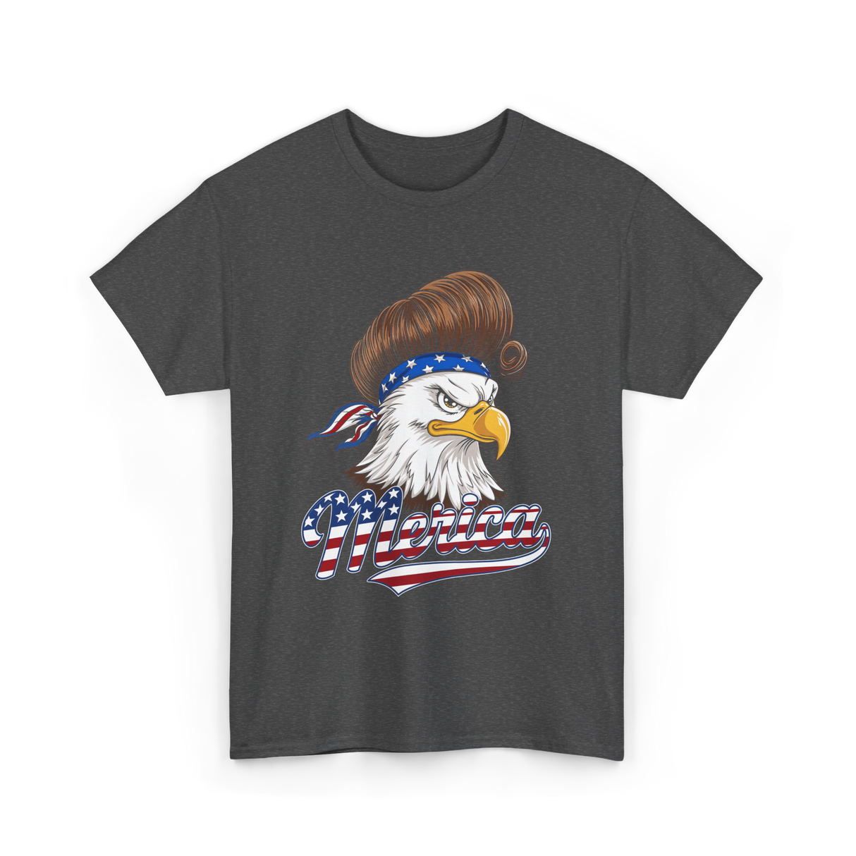 Merica Eagle USA Freedom T-Shirt - Dark Heather