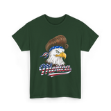 Merica Eagle USA Freedom T-Shirt - Forest Green