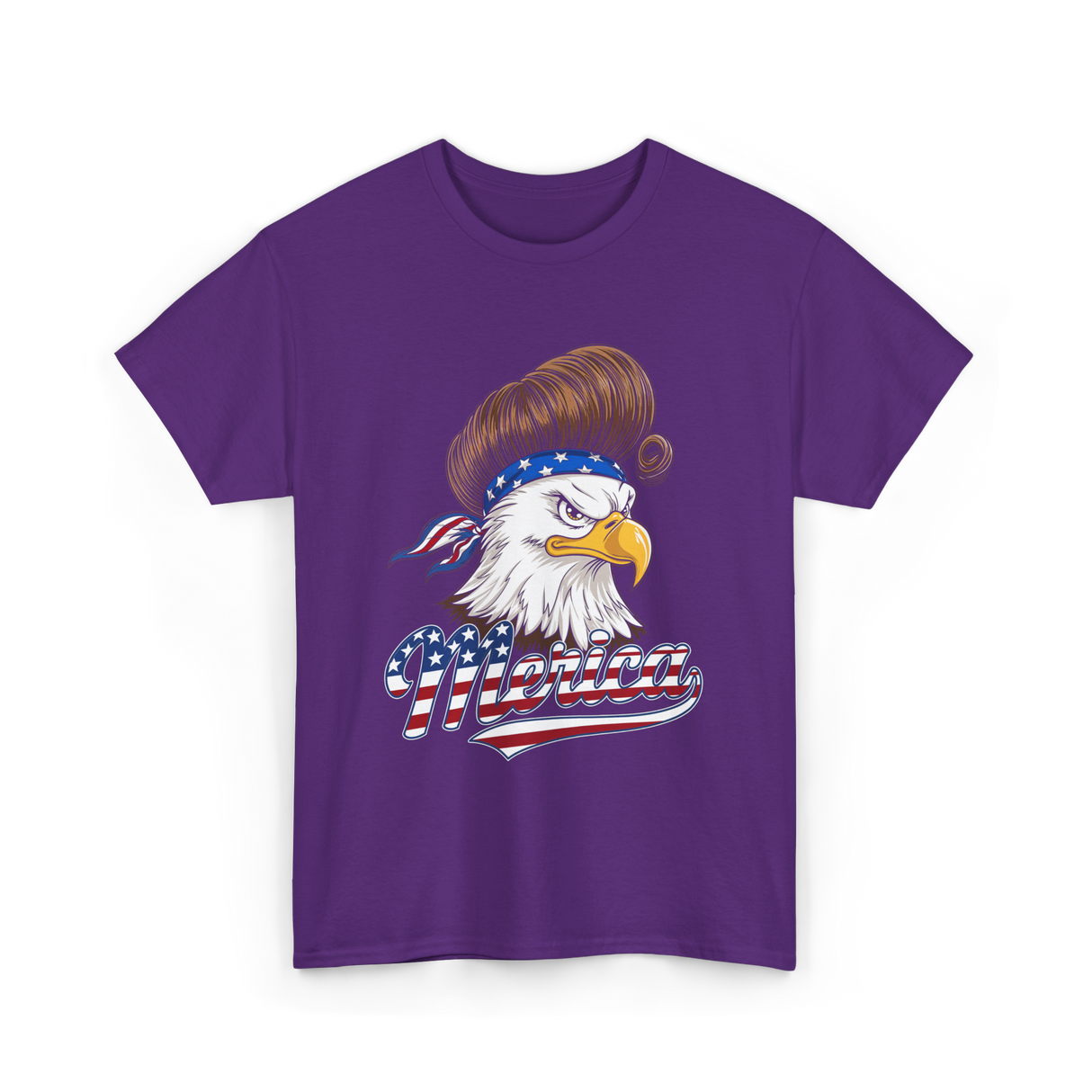 Merica Eagle USA Freedom T-Shirt - Purple