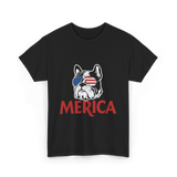 Merica French Bulldog T-Shirt - Black