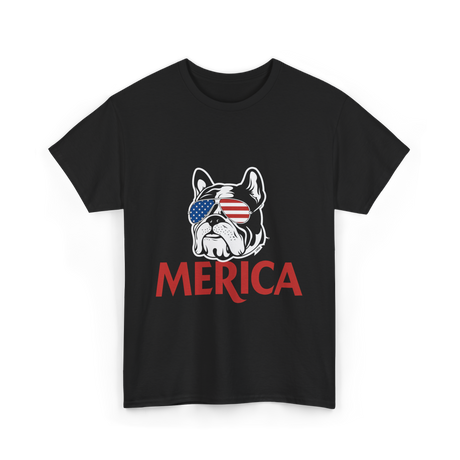 Merica French Bulldog T-Shirt - Black