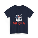 Merica French Bulldog T-Shirt - Navy