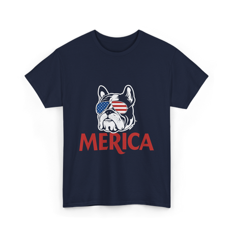 Merica French Bulldog T-Shirt - Navy