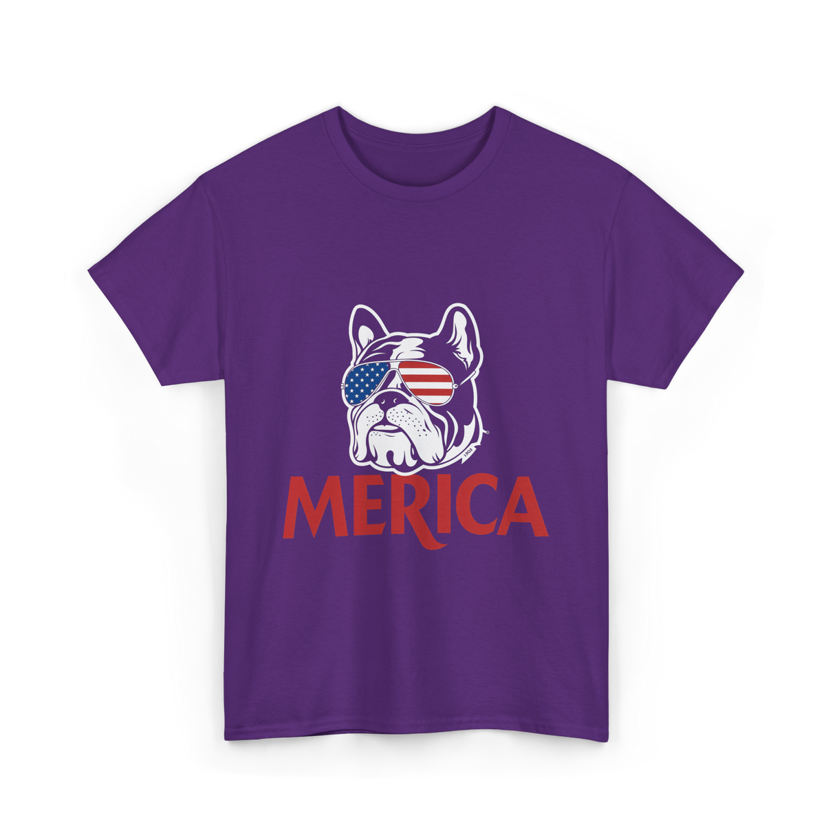 Merica French Bulldog T-Shirt - Purple