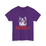 Merica French Bulldog T-Shirt - Purple