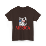 Merica French Bulldog T-Shirt - Dark Chocolate