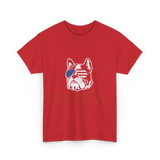 Merica French Bulldog T-Shirt - Red