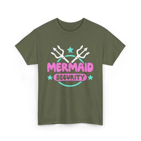 Mermaid Security Mermaid T-Shirt - Military Green