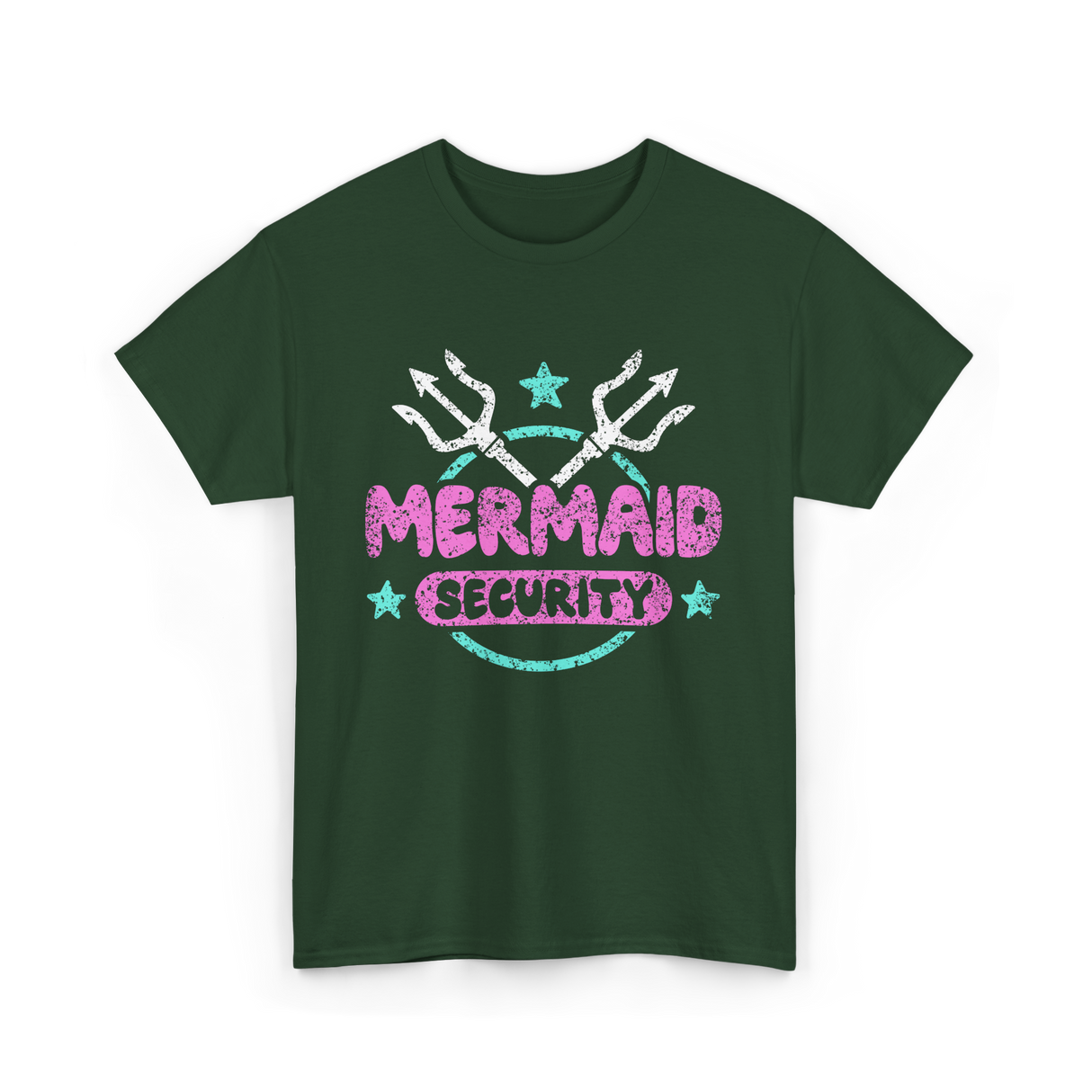 Mermaid Security Mermaid T-Shirt - Forest Green