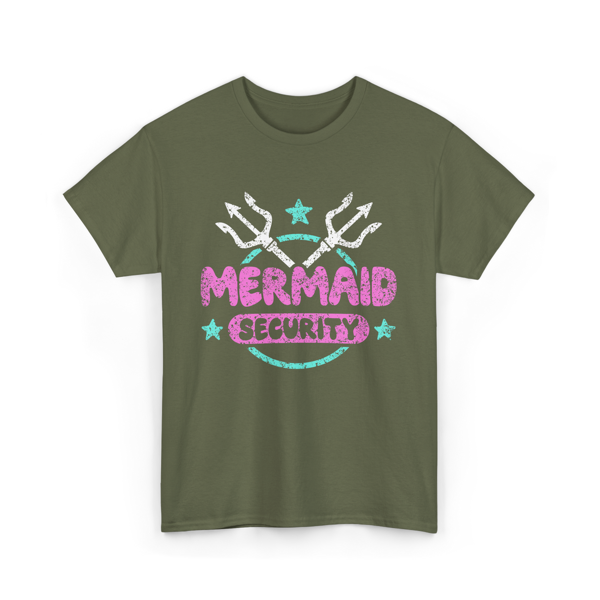 Mermaid Security Mermaid T-Shirt - Military Green