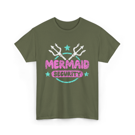 Mermaid Security Mermaid T-Shirt - Military Green