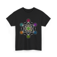 Metatron's Cube Sacred Geometry Spiritual T-Shirt - Black