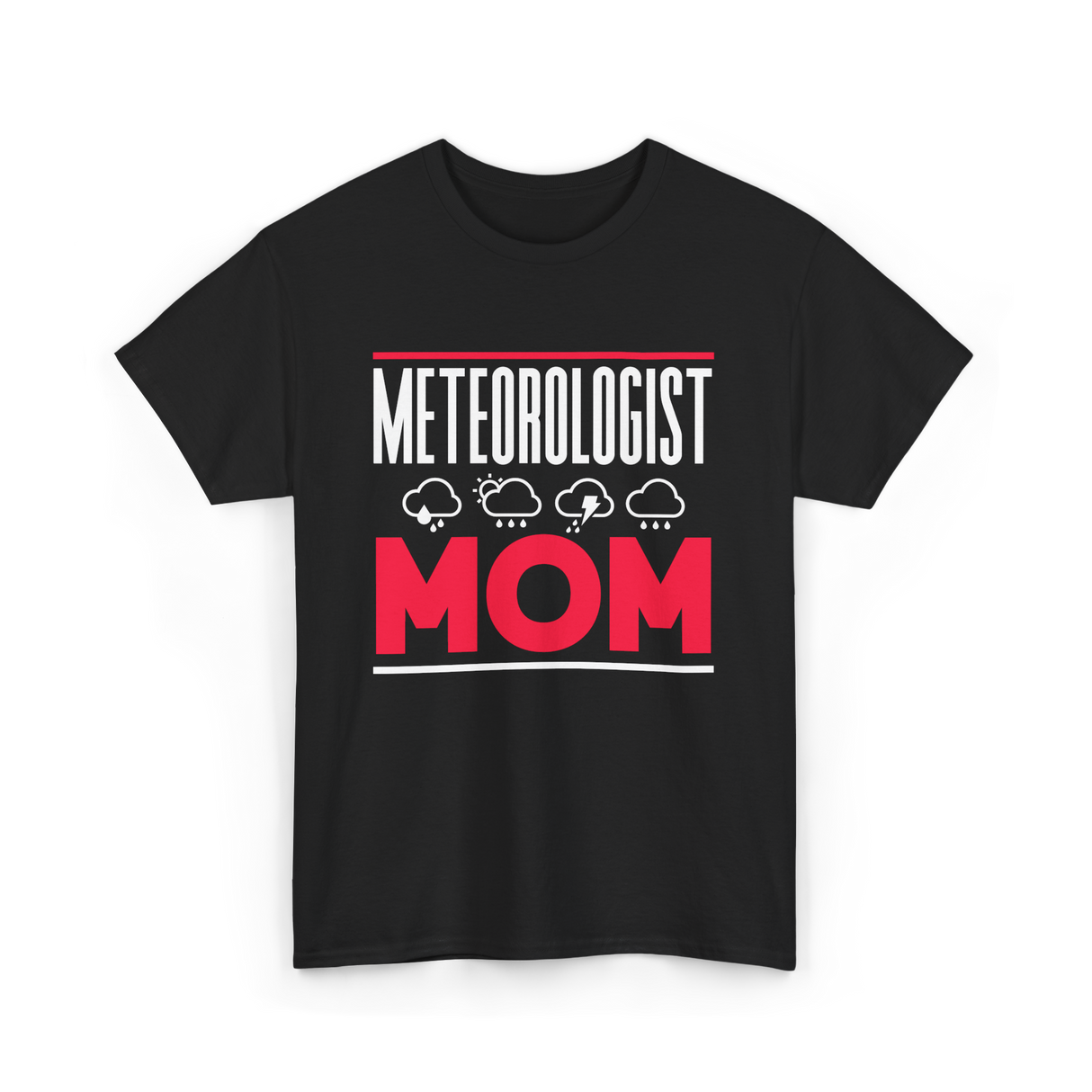 Meteorologist Mom Weather Forecast T-Shirt - Black