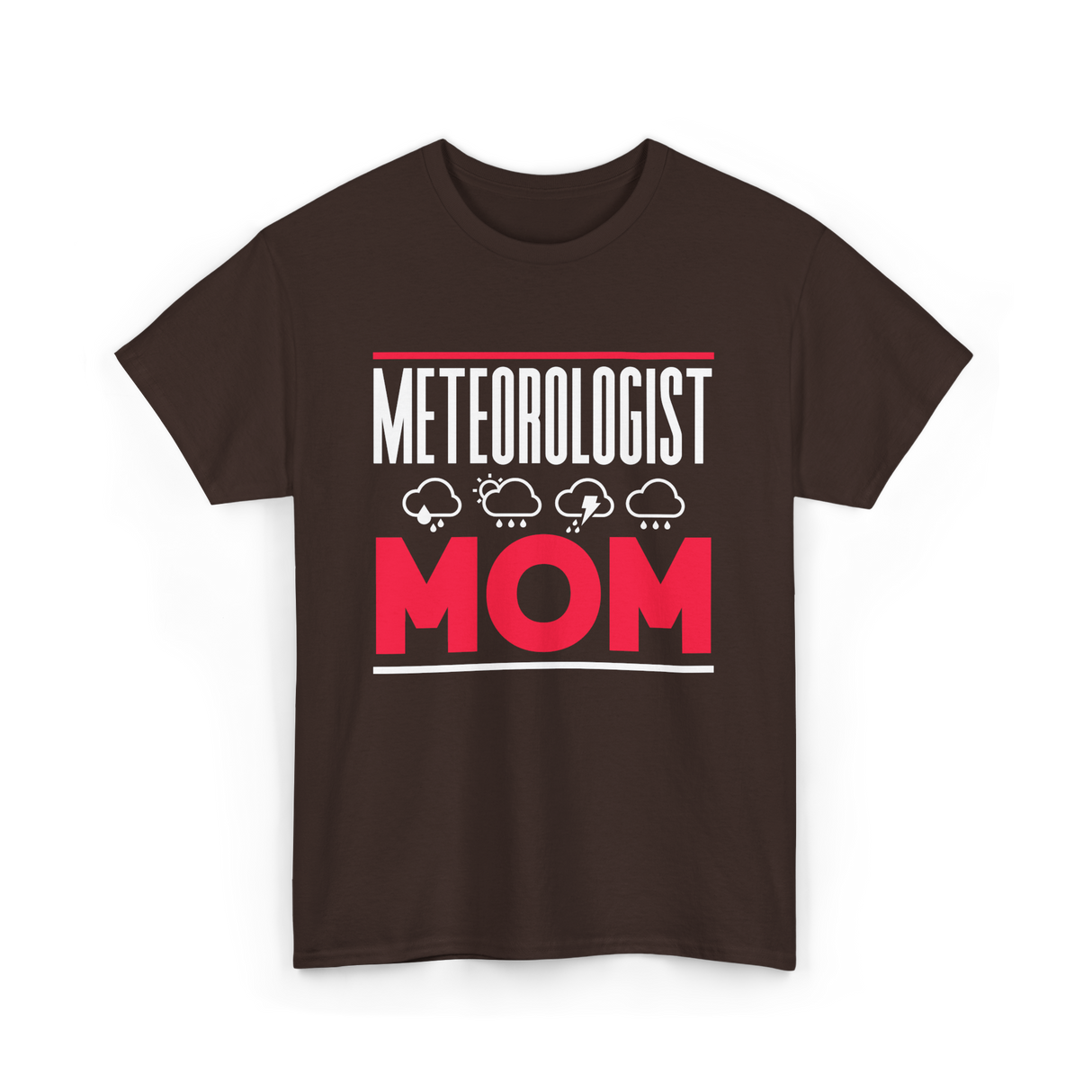 Meteorologist Mom Weather Forecast T-Shirt - Dark Chocolate