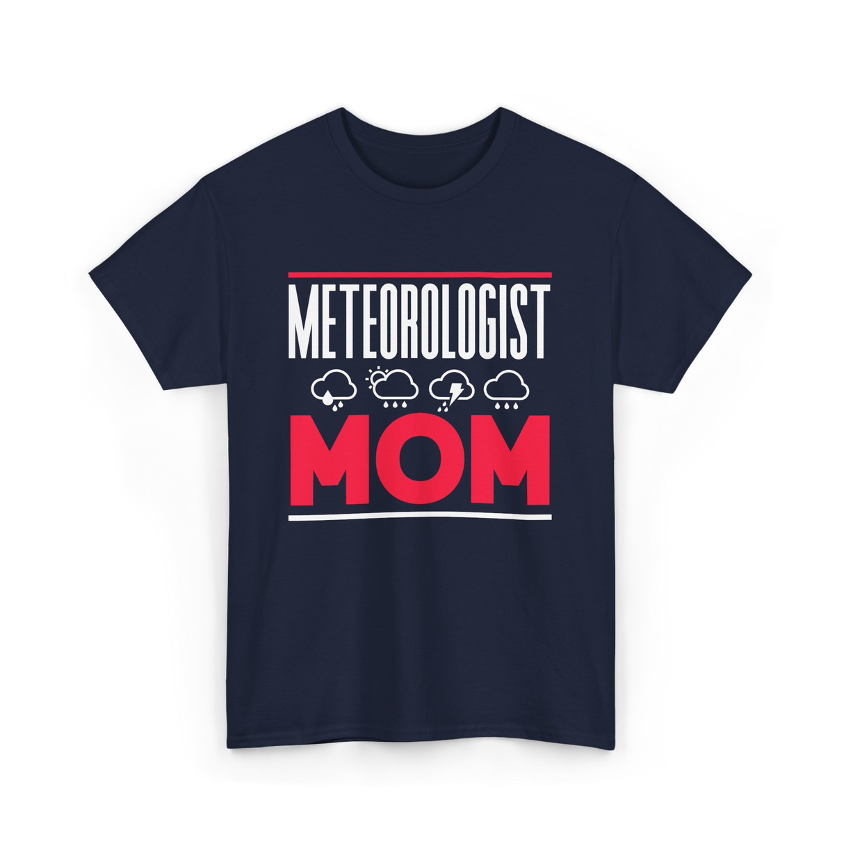 Meteorologist Mom Weather Forecast T-Shirt - Navy