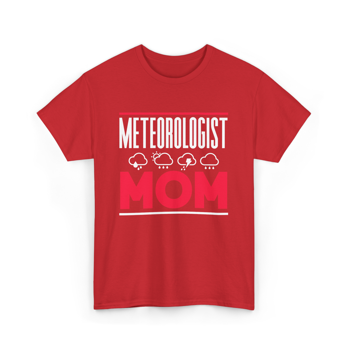 Meteorologist Mom Weather Forecast T-Shirt - Red