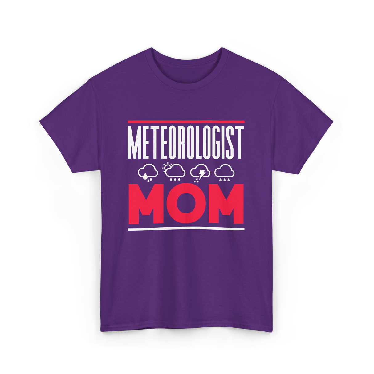 Meteorologist Mom Weather Forecast T-Shirt - Purple