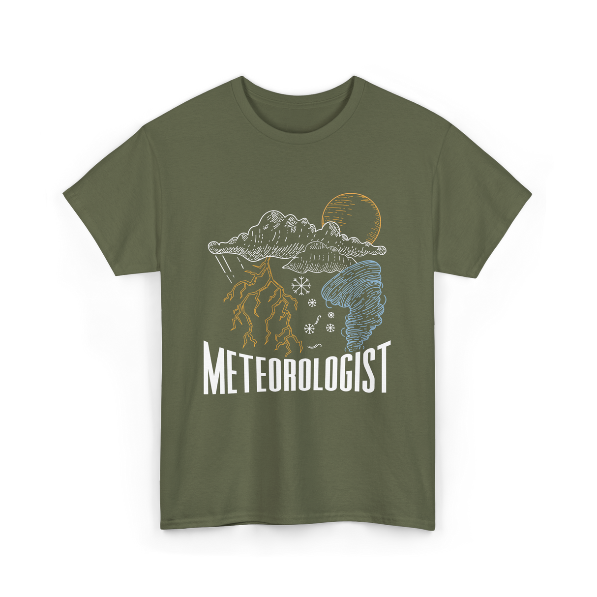 Meteorologist Weather Forecast Meteorology T-Shirt - Military Green