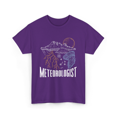 Meteorologist Weather Forecast Meteorology T-Shirt - Purple