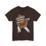 Mexican Boy Dabbing Poncho T-Shirt - Dark Chocolate