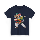 Mexican Boy Dabbing Poncho T-Shirt - Navy