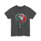 Mexican Rose Design Mexico Flower T-Shirt - Dark Heather