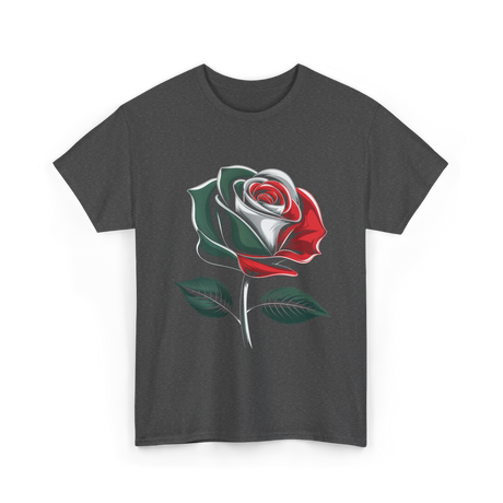 Mexican Rose Design Mexico Flower T-Shirt - Dark Heather