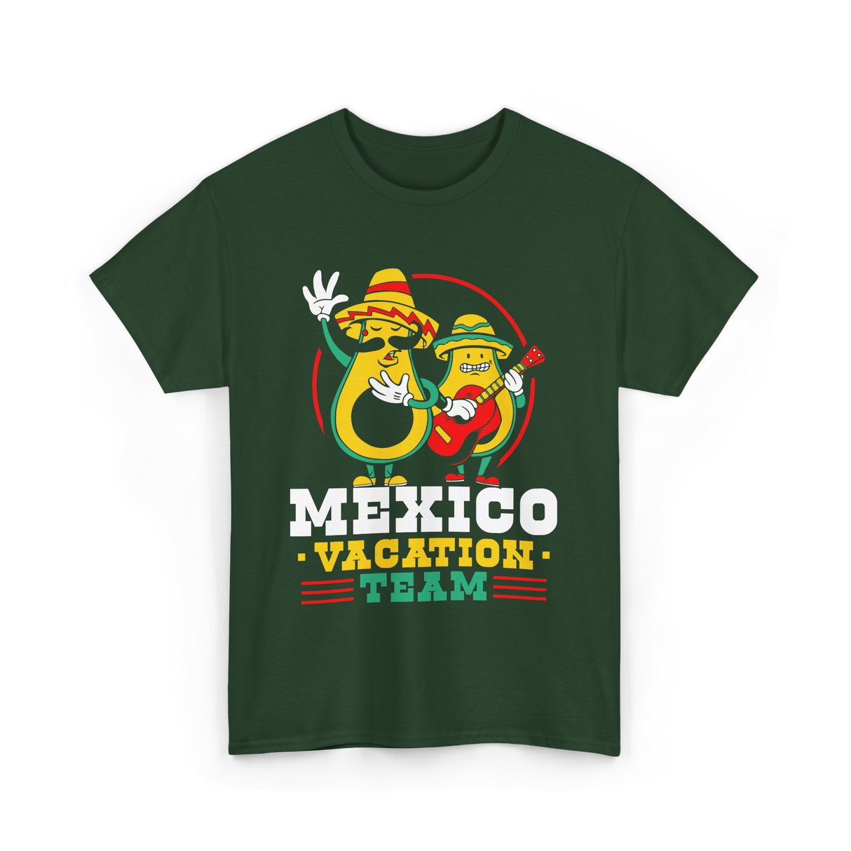 Mexico Vacation Team Mexican Avocado T-Shirt - Forest Green