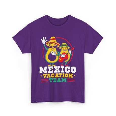 Mexico Vacation Team Mexican Avocado T-Shirt - Purple