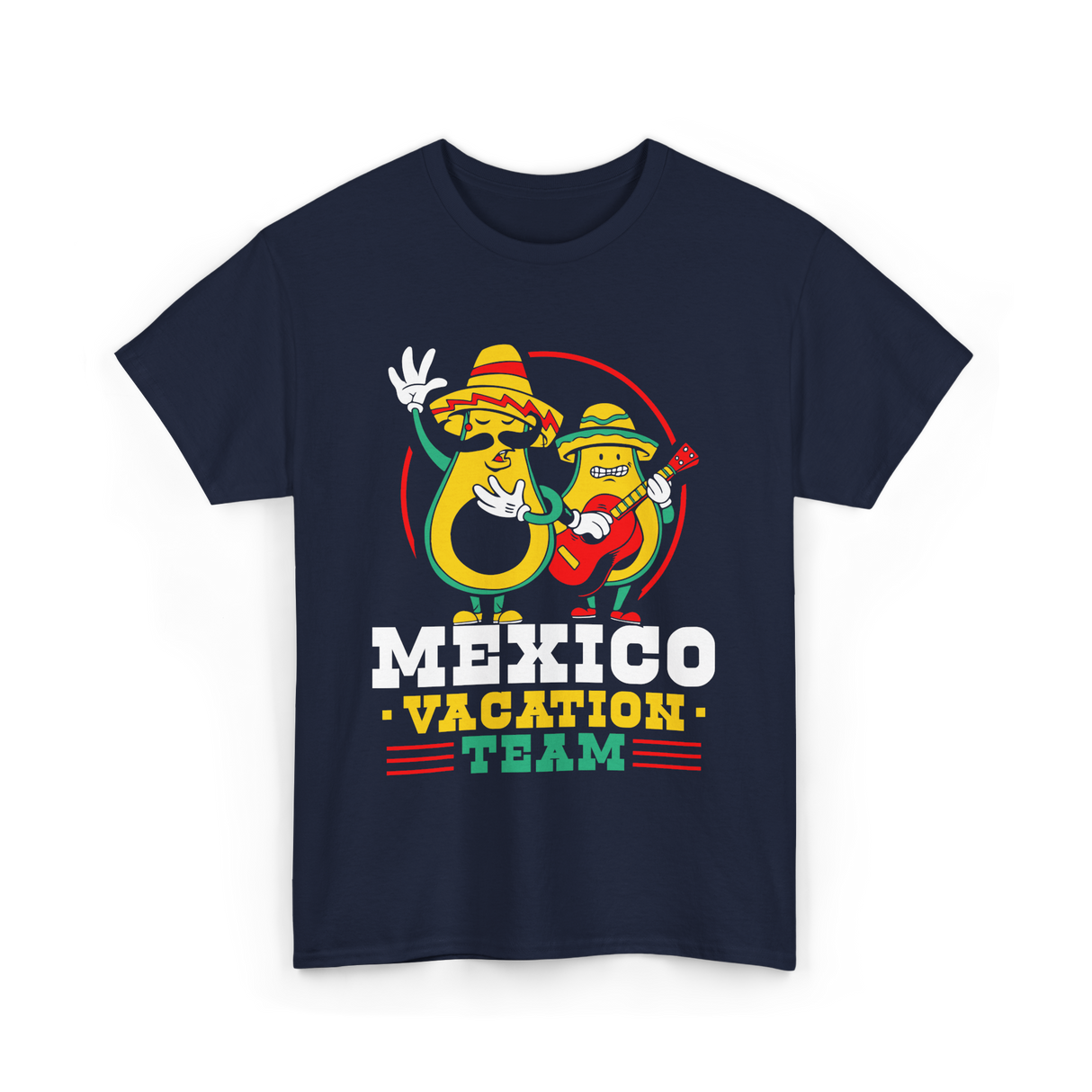 Mexico Vacation Team Mexican Avocado T-Shirt - Navy