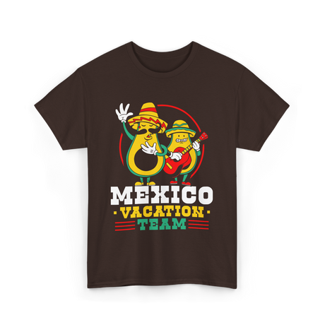 Mexico Vacation Team Mexican Avocado T-Shirt - Dark Chocolate