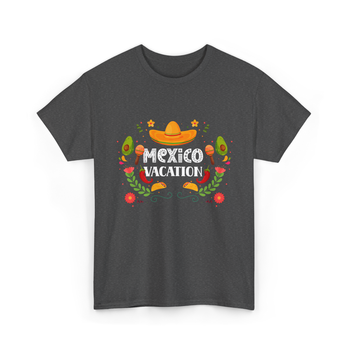 Mexico Vacation Travel T-Shirt - Dark Heather