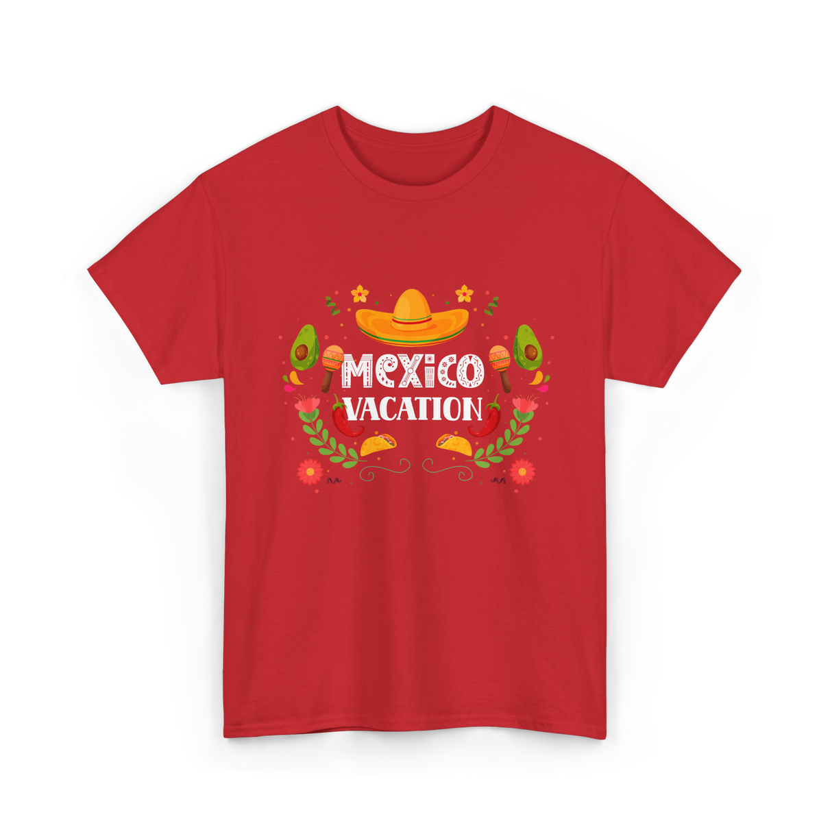 Mexico Vacation Travel T-Shirt - Red